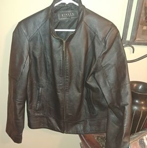 Giacca leather jacket - L